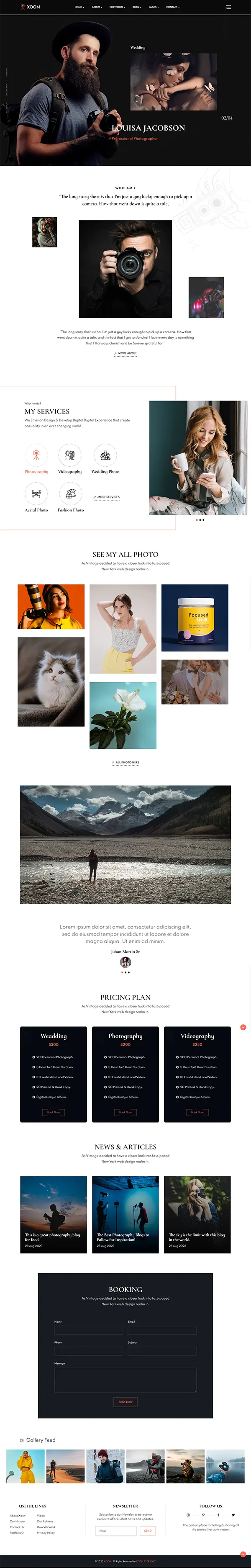 Xoon - Joomla 6 Photography Portfolio Template | Photographer